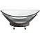 RAYDEN 23 1/4" Wide Decorative Glass Bowl with Bronze Base