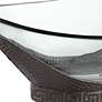 3_RAYDEN 23 1/4" Wide Decorative Glass Bowl with Bronze Base more views
