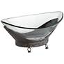 5_RAYDEN 23 1/4" Wide Decorative Glass Bowl with Bronze Base more views