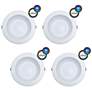 Rayden 6" White 3CCT LED Commercial Downlights Set of 4