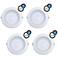 Rayden 6" White 3CCT LED Commercial Downlights Set of 4