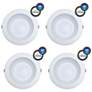 Rayden 8" White 3CCT LED Commercial Downlights Set of 4