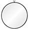 Rayden Matte Black Iron 36" x 38 1/2" Wall Mirror