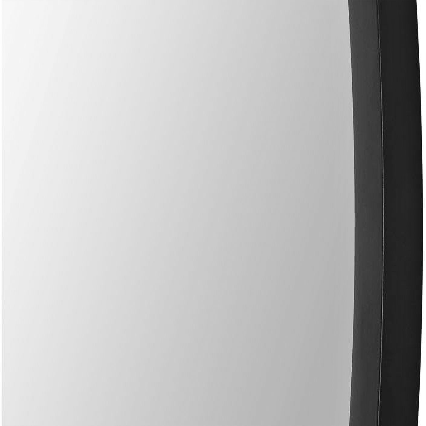 Image 2 Rayden Matte Black Iron 36" x 38 1/2" Wall Mirror more views