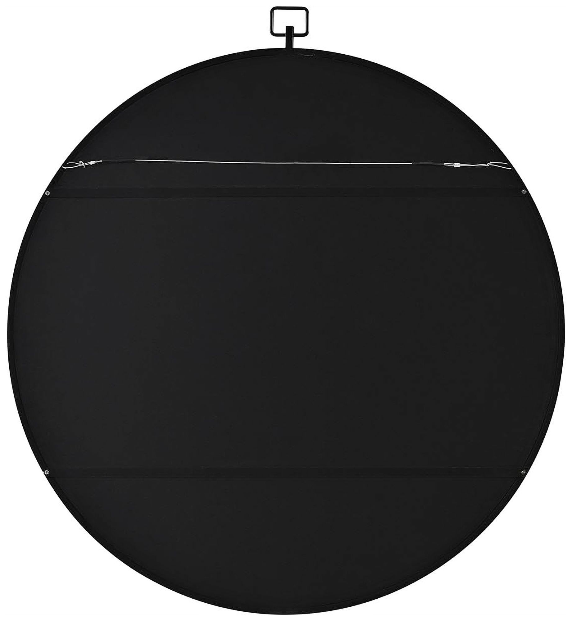 Image 5 Rayden Matte Black Iron 36" x 38 1/2" Wall Mirror more views