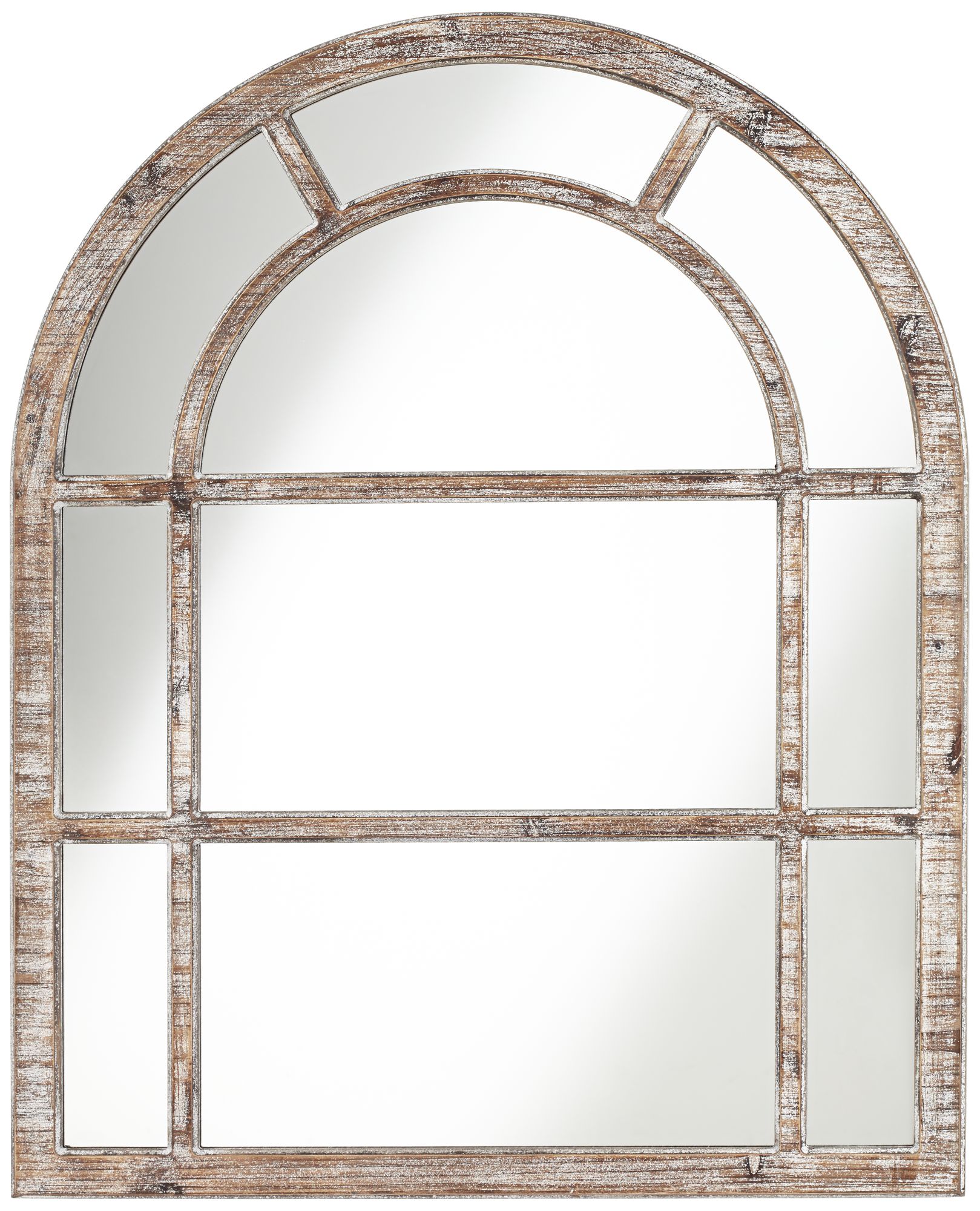 Rayle Wood Paneled 31 1/2" x 39 1/2" Arch Wall Mirror