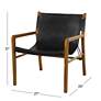 Raymore Black Genuine Leather Accent Chair