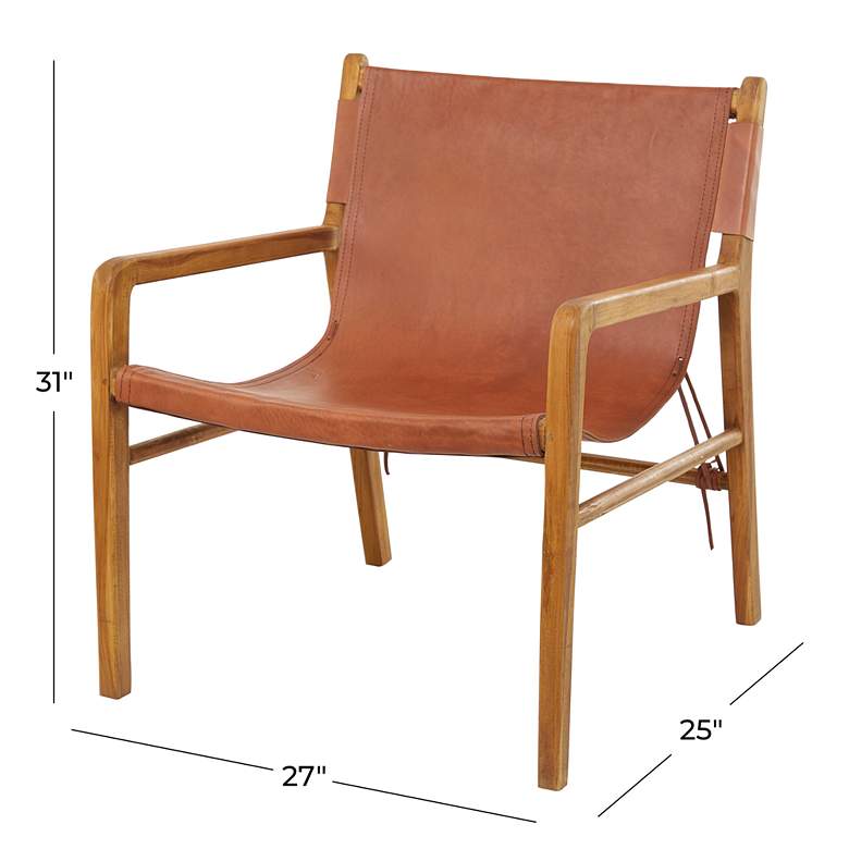 Image 6 Raymore Brown Genuine Leather Accent Chair more views