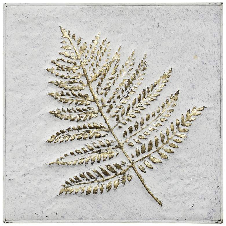Image 1 Raynard Foliole Relief II 16" Square Metal Wall Art