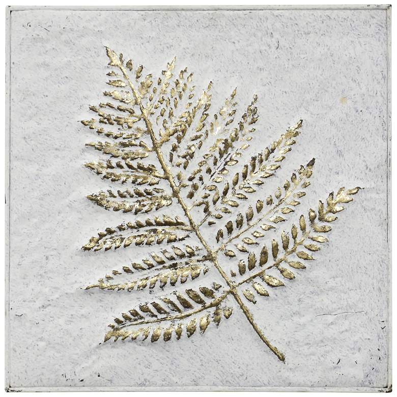 Image 1 Raynard Foliole Relief II 16 inch Square Metal Wall Art