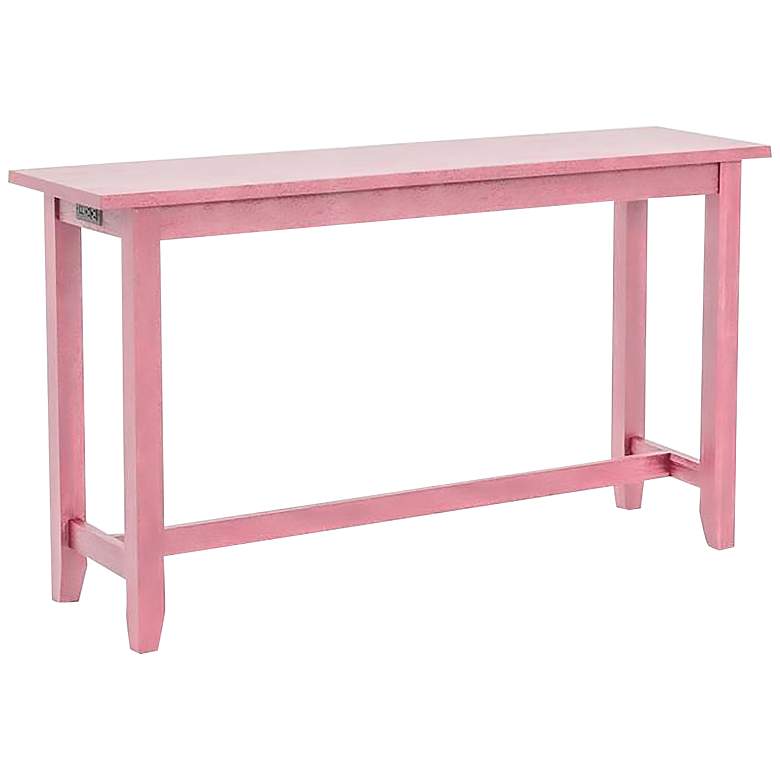 Image 2 Raynea 64 inch Wide Pink Counter Height Dining Table w/ USB Port