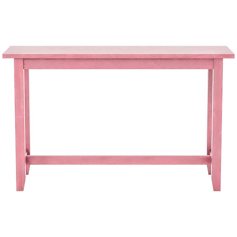 Image 3 Raynea 64 inch Wide Pink Counter Height Dining Table w/ USB Port more views