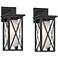 Raynor 15" High Black Outdoor Wall Light Set of 2