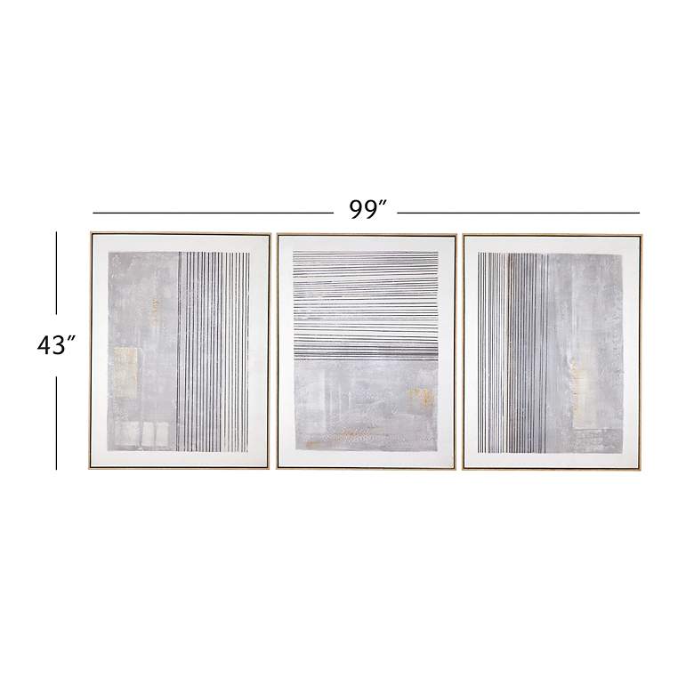 Image 7 Razi 33" x 43" Taupe Framed Canvas Set of 3 more views