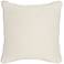 Razia Ivory 22" Square Decorative Pillow