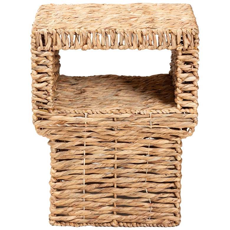 Image 5 Raziel 17 3/4" Wide Natural Brown Water Hyacinth End Table more views