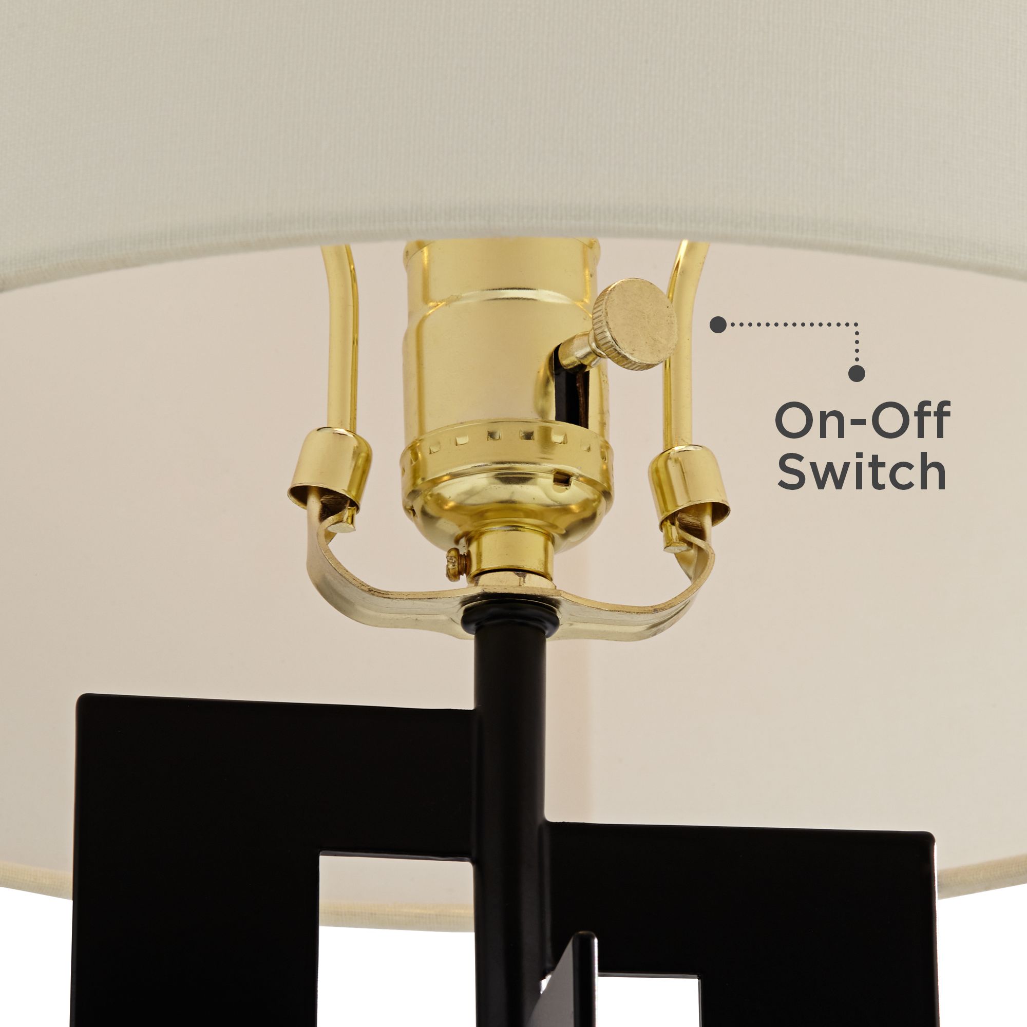 Image 5 Razor 25" High Modern Black and Brass Metal Table Lamp more views