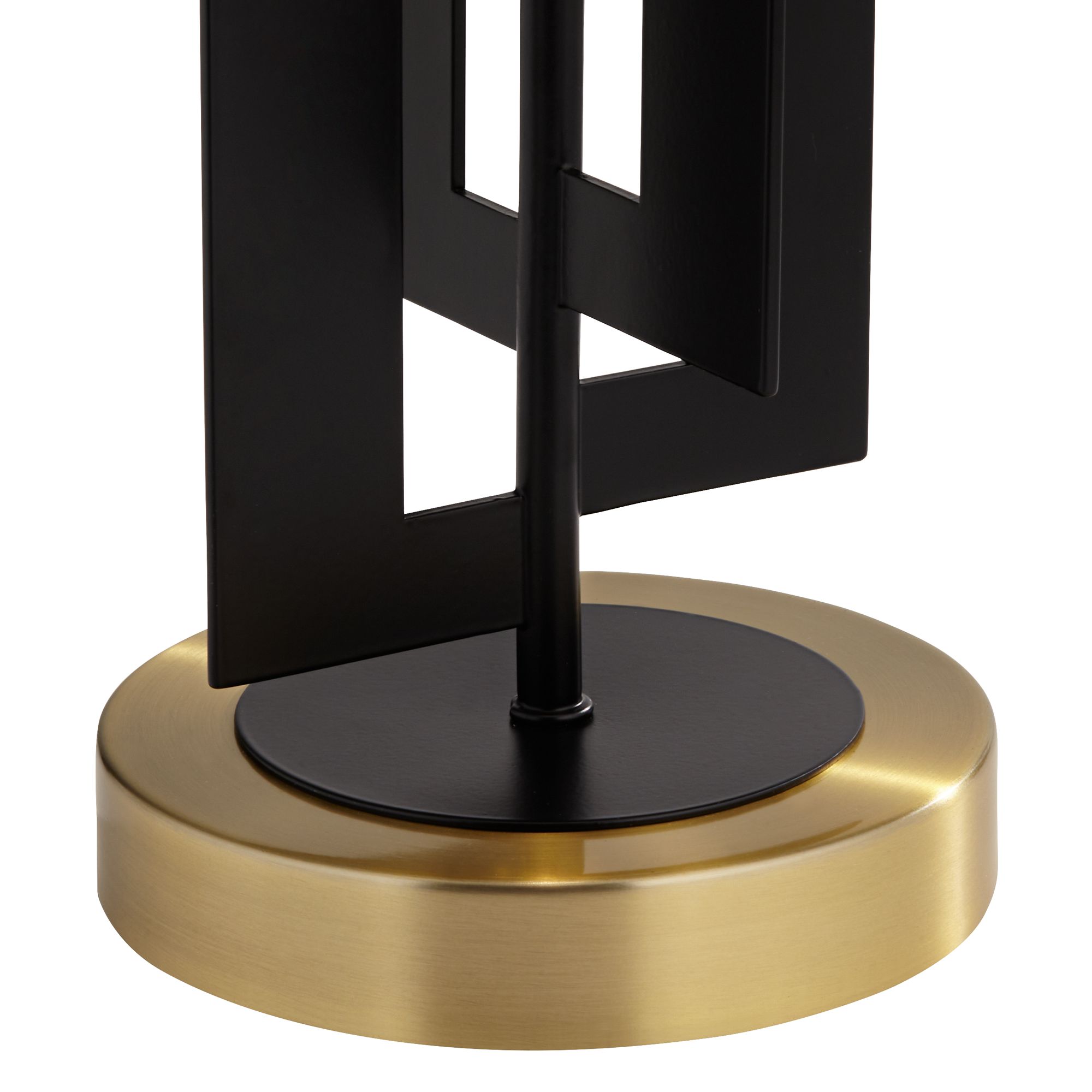 Image 6 Razor 25" High Modern Black and Brass Metal Table Lamp more views