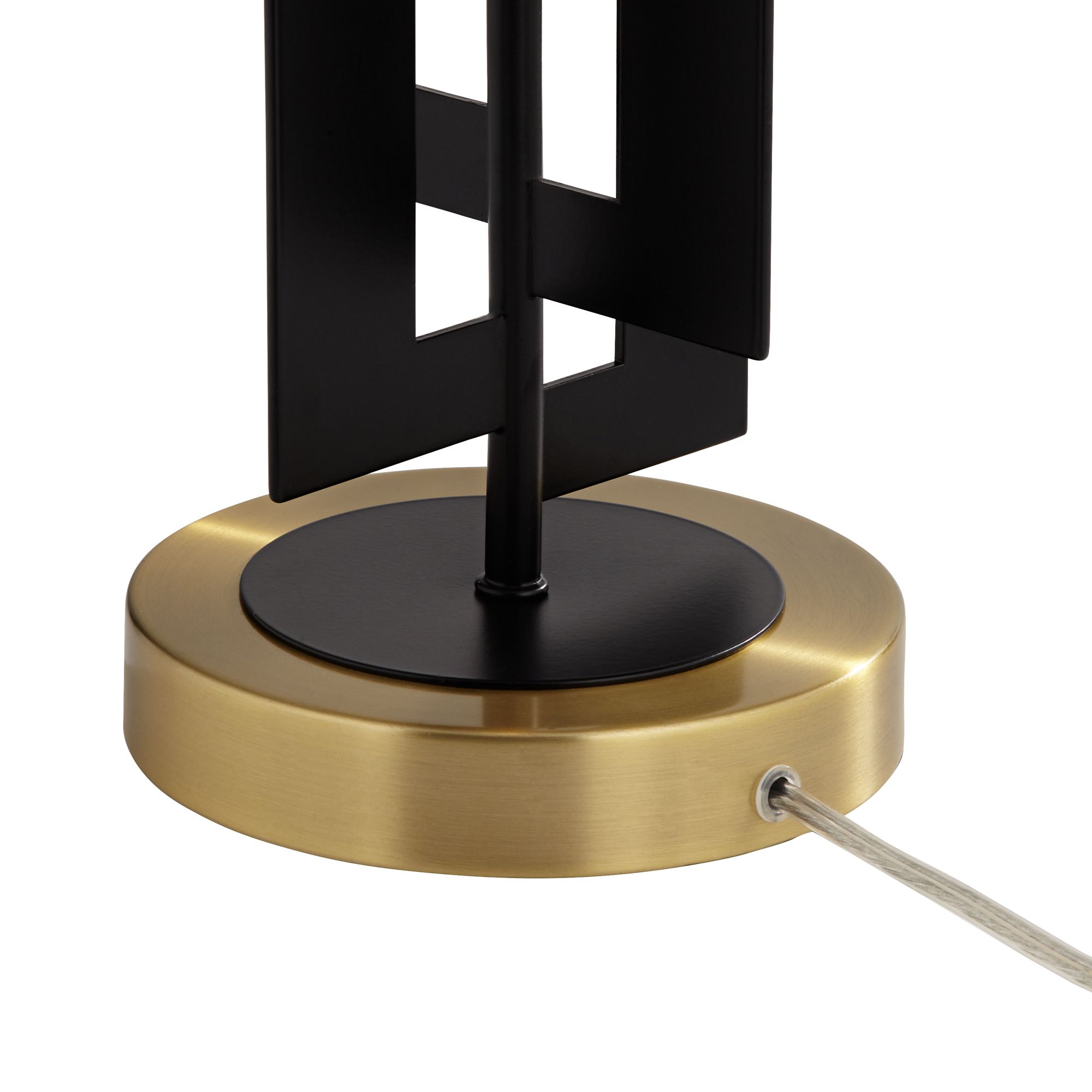 Image 7 Razor 25" High Modern Black and Brass Metal Table Lamp more views