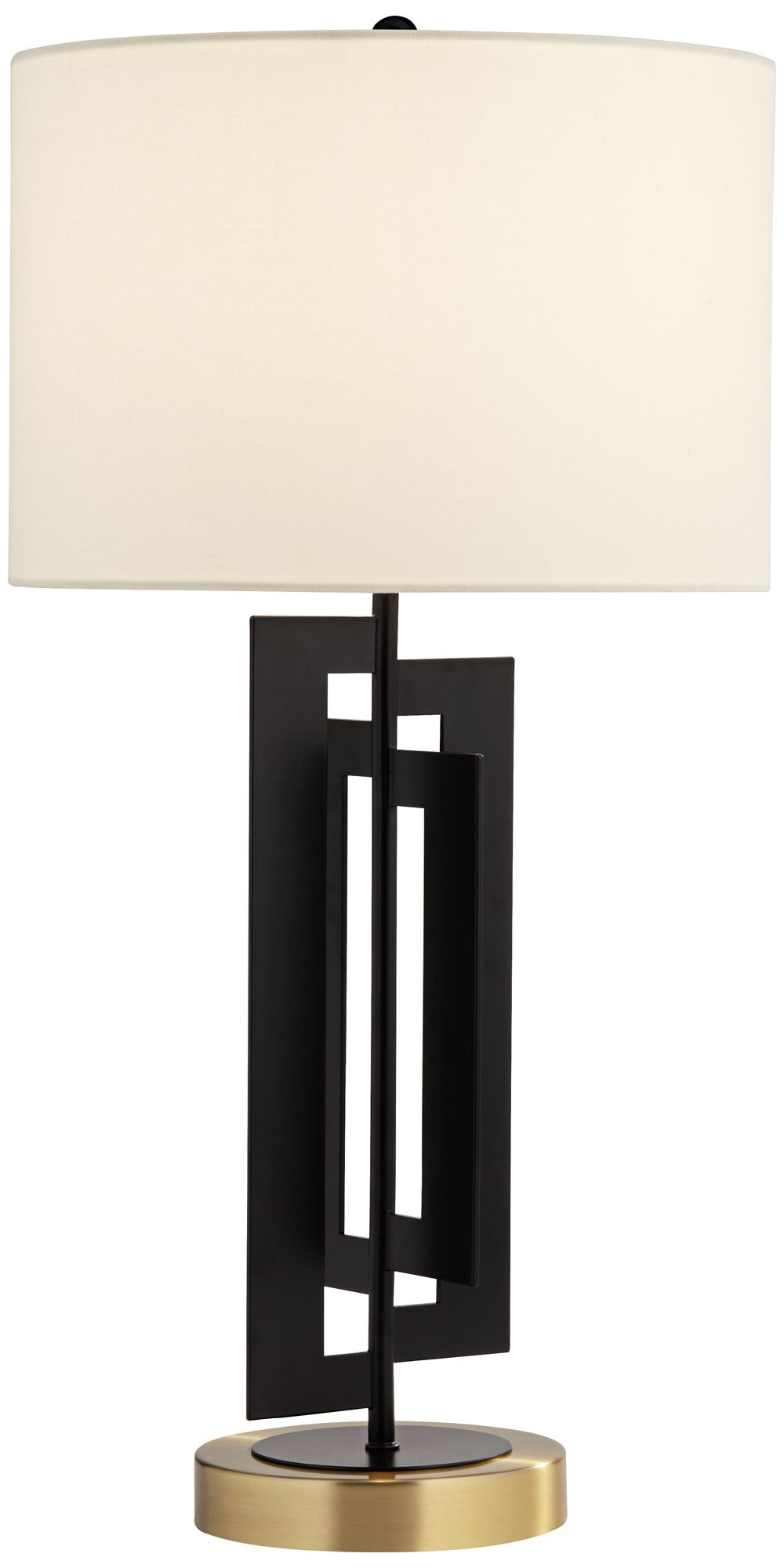 Razor 25" High Modern Black and Brass Metal Table Lamp