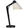 Reach 21.9" High Black Table Lamp With Flax Shade