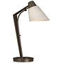Reach 21.9" High Bronze Table Lamp With Flax Shade