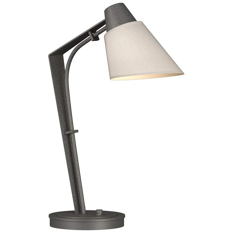 Image 1 Reach 21.9" High Natural Iron Table Lamp With Flax Shade