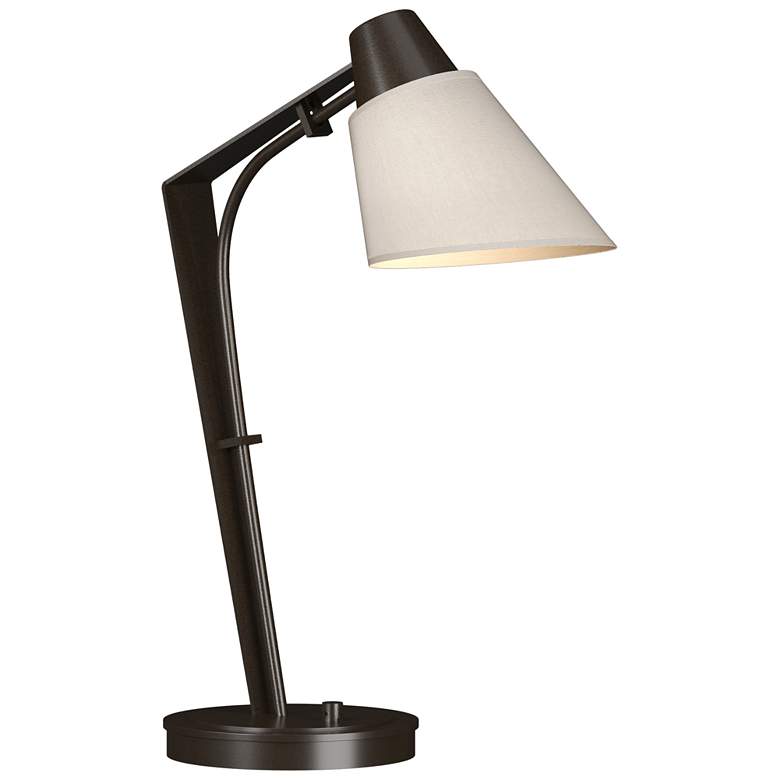 Image 1 Reach 21.9" High Oil Rubbed Bronze Table Lamp With Flax Shade