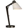 Reach 21.9" High Oil Rubbed Bronze Table Lamp With Flax Shade