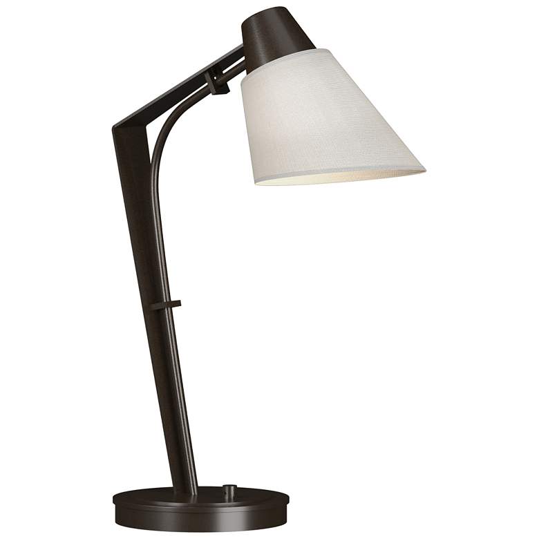Image 1 Reach 21.9" High Oil Rubbed Bronze Table Lamp With Natural Anna Shade