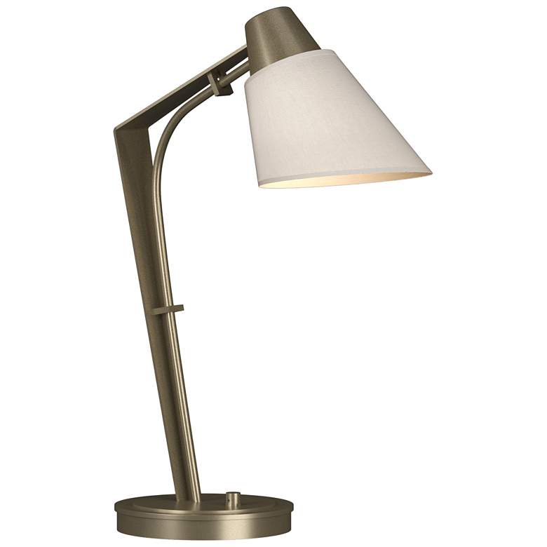 Image 1 Reach 21.9 inch High Soft Gold Table Lamp With Flax Shade