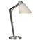 Reach 21.9" High Vintage Platinum Table Lamp With Flax Shade