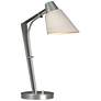 Reach 21.9" High Vintage Platinum Table Lamp With Flax Shade