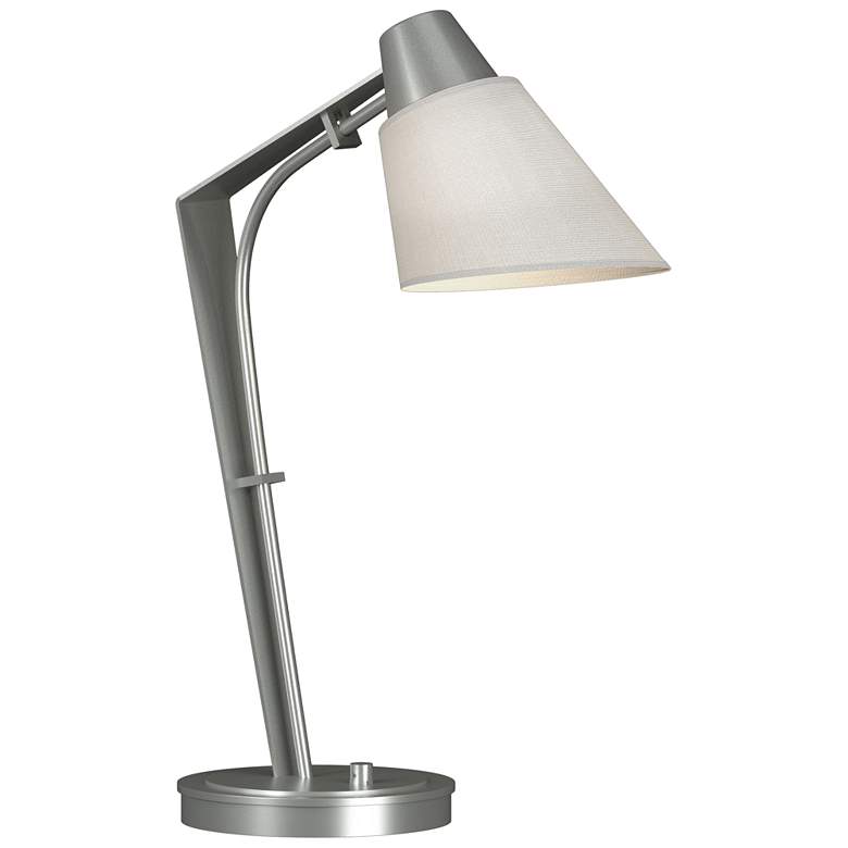 Image 1 Reach 21.9" High Vintage Platinum Table Lamp With Natural Anna Shade