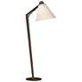 Reach 55.2" High Bronze Floor Lamp With Flax Shade