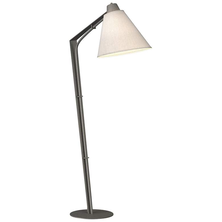 Image 1 Reach 55.2" High Natural Iron Floor Lamp With Flax Shade