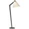Reach 55.2" High Natural Iron Floor Lamp With Flax Shade