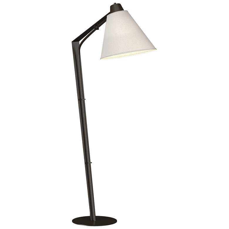 Image 1 Reach 55.2" High Oil Rubbed Bronze Floor Lamp With Natural Anna Shade