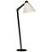 Reach 55.2" High Oil Rubbed Bronze Floor Lamp With Natural Anna Shade