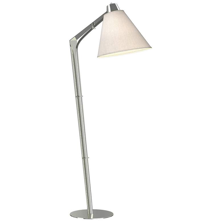 Image 1 Reach 55.2 inch High Sterling Floor Lamp With Flax Shade