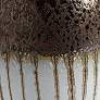 2_Reactive Bronze Stripe 11 1/2" High Porcelain Vessel more views