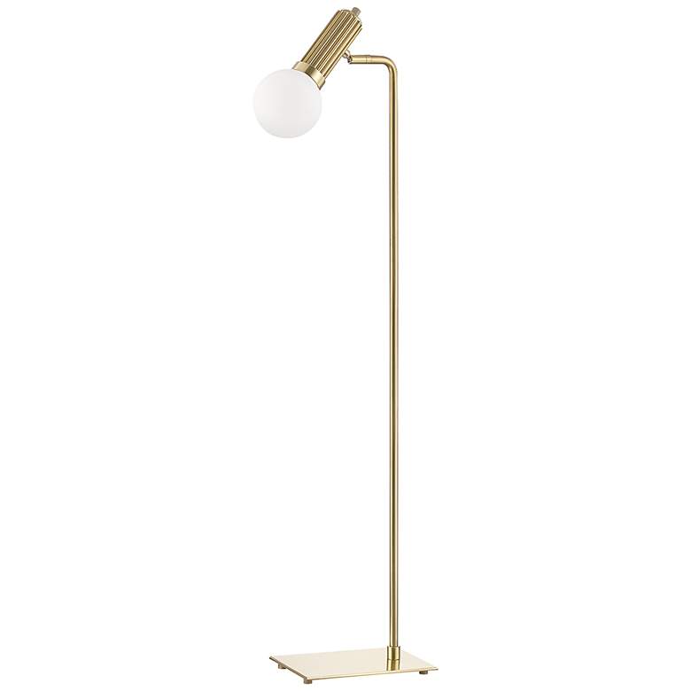 Image 1 Reade 1 Light Floor Lamp - Aged Brass