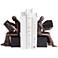 Reading Man and Girl Matte Copper Bookends Set of 2