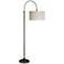 Reagan Adjustable Height Oil Rubbed Bronze Chairside Arc Floor Lamp