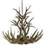 1_Real Antler 29" Natural Brown Handcrafted 9-Light Rustic Chandelier