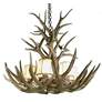 2_Real Antler 29" Natural Brown Handcrafted 9-Light Rustic Chandelier more views
