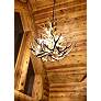 4_Real Antler 29" Natural Brown Handcrafted 9-Light Rustic Chandelier more views