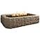 Real Flame 53"-W Antique Stone Rectangular Outdoor Fire Pit