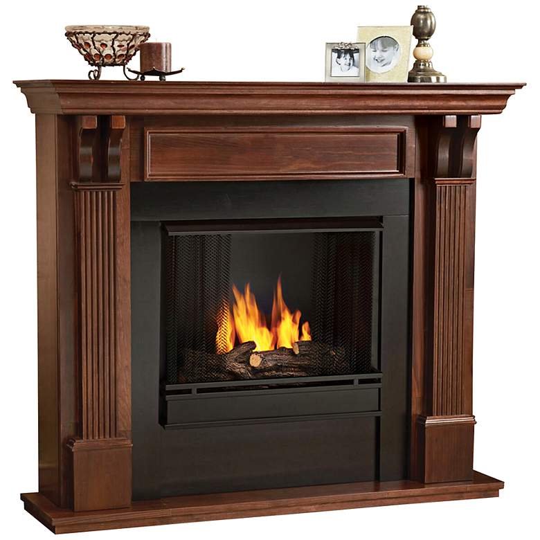 Image 1 Real Flame Ashley Mahogany Mantel Gel Fireplace