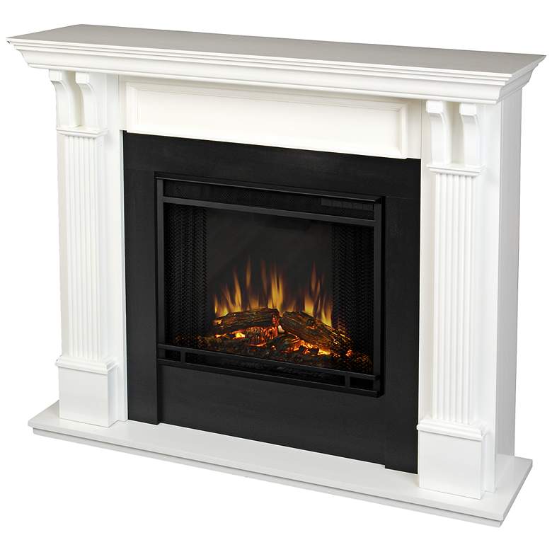 Image 1 Real Flame Ashley White Mantel Electric Fireplace